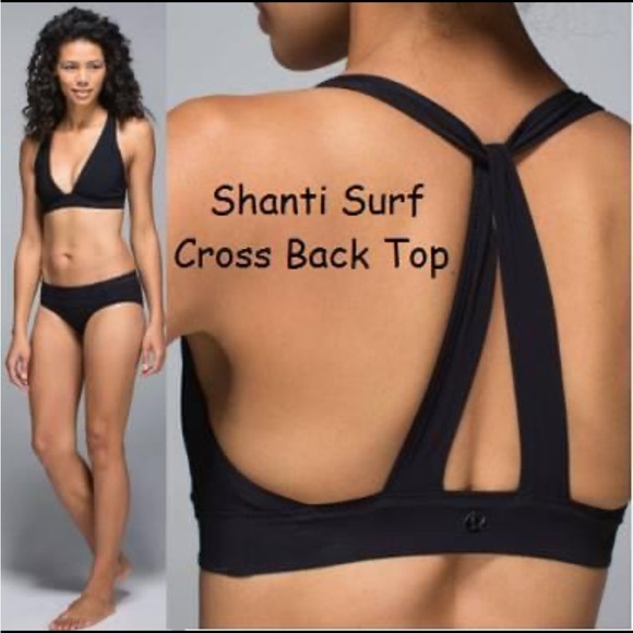 Lululemon Shanti Surf Crossback Top Bikini Bottoms Pink Blue Dream Waves Print - Picture 14 of 14